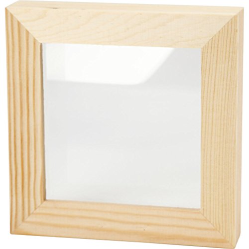 Creativ 3D-Rahmen aus Holz, Beige, 12,3 x 12,3 cm, 1 Stück, 575610 von Creativ