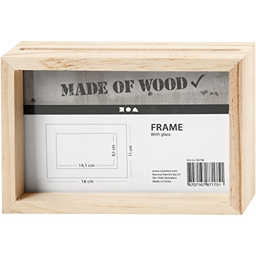 Creativ 100263 Doppelrahmen, Größe 16x11 cm, Tiefe 4 cm, Kiefernholz, Innenmaß 14,1 x 9,1 cm, Holz, 1 Stück, Blau Creativ 100263 Doppelrahmen, Größe 16x11 cm, Tiefe 4 cm, Kiefernholz, Innenmaß 14,1 x 9,1 cm, Holz, 1 Stück, Blau von Creativ