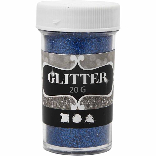 Glitzer, D: 35mm, H: 60mm, blau, 20g von Creativ