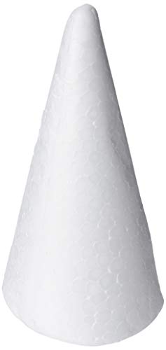 Creativ Kegel aus Styropor, 11 cm, weiß, 5 Stück, 543580 von Creativ