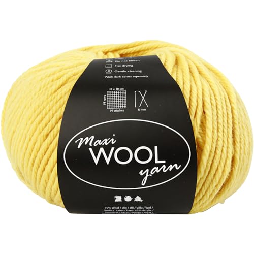 Wolle,Gelb,L:125m,100g/1Knäuel Wolle,Gelb,L:125m,100g/1Knäuel von Creativ