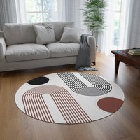 Kreis Teppich, Runder Boho Wohndekor, Einzigartiges Geschenk von CreativAisyCo