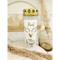 Grabkerze Unser Kleiner Engel Grablicht 7-Tage-Brenner Mit Edlem Golddeckel Engel Herz Gold Trauergeschenk Personalisiert Grabkerze Unser Kleiner Engel Grablicht 7-Tage-Brenner Mit Edlem Golddeckel Engel Herz Gold Trauergeschenk Personalisiert von Creativbyhillu