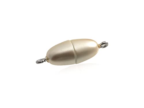 Creative-Beads Magnetverschluss Powerclip Olive, 17x8mm, champagner Schmuck Halsketten Armbänder selbst machen von Creative-Beads