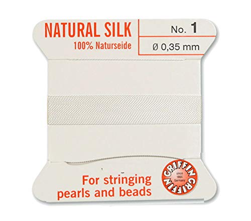 Creative-Beads Perlenfaden, Schnur, Perlseide zum auffädeln 2m lang mit flexiblem Drahtende als Fädelnadel Stärke 0,35mm weiß Creative-Beads Perlenfaden, Schnur, Perlseide zum auffädeln 2m lang mit flexiblem Drahtende als Fädelnadel Stärke 0,35mm weiß von Creative-Beads