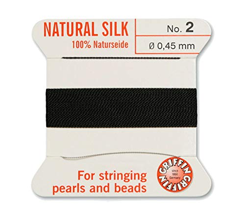 Creative-Beads Perlenfaden, Schnur, Perlseide zum auffädeln 2m lang mit flexiblem Drahtende als Fädelnadel Stärke 0,45mm schwarz Creative-Beads Perlenfaden, Schnur, Perlseide zum auffädeln 2m lang mit flexiblem Drahtende als Fädelnadel Stärke 0,45mm schwarz von Creative-Beads