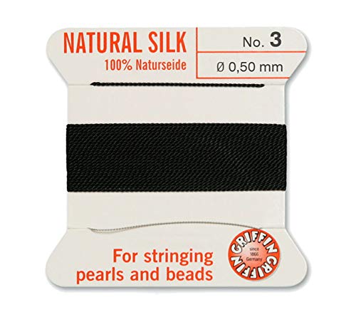 Creative-Beads Perlenfaden, Schnur, Perlseide zum auffädeln 2m lang mit flexiblem Drahtende als Fädelnadel Stärke 0,50mm schwarz Creative-Beads Perlenfaden, Schnur, Perlseide zum auffädeln 2m lang mit flexiblem Drahtende als Fädelnadel Stärke 0,50mm schwarz von Creative-Beads