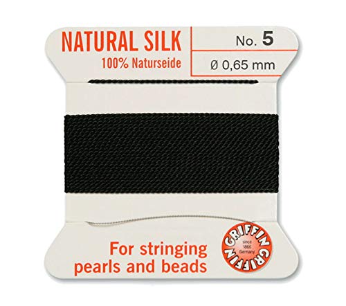 Creative-Beads Perlenfaden, Schnur, Perlseide zum auffädeln 2m lang mit flexiblem Drahtende als Fädelnadel Stärke 0,65mm schwarz Creative-Beads Perlenfaden, Schnur, Perlseide zum auffädeln 2m lang mit flexiblem Drahtende als Fädelnadel Stärke 0,65mm schwarz von Creative-Beads