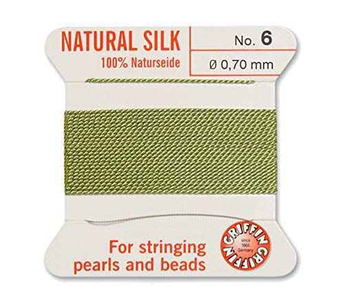 Creative-Beads Perlenfaden, Schnur, Perlseide zum auffädeln 2m lang mit flexiblem Drahtende als Fädelnadel Stärke 0,70mm jadegrün Creative-Beads Perlenfaden, Schnur, Perlseide zum auffädeln 2m lang mit flexiblem Drahtende als Fädelnadel Stärke 0,70mm jadegrün von Creative-Beads