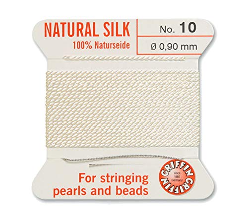 Creative-Beads Perlenfaden, Schnur, Perlseide zum auffädeln 2m lang mit flexiblem Drahtende als Fädelnadel Stärke 0,90mm weiß Creative-Beads Perlenfaden, Schnur, Perlseide zum auffädeln 2m lang mit flexiblem Drahtende als Fädelnadel Stärke 0,90mm weiß von Creative-Beads