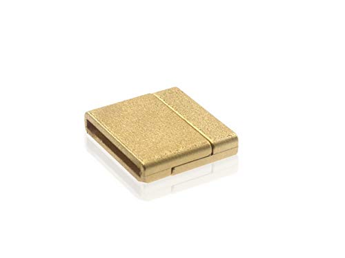 Magnetverschluss Powerclip flach 21x23mm, gold matt von Creative-Beads