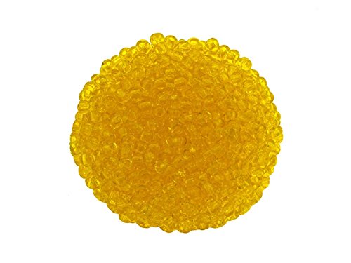 Rocailles 2.6mm transparent 17 gr. Dose gelb von Creative-Beads