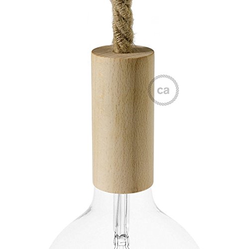 creative cables - E27-Lampenfassungs-Kit aus Holz für XL-Seilkabel - BKBL16 - Neutral von creative cables