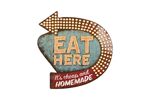Creative Co-Op Eat Here Tin Retro Wall Decor von Creative Co-op