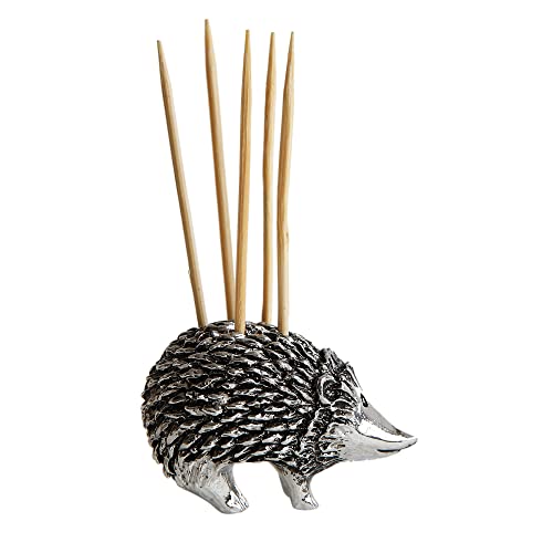 Creative Co-Op Igel-Halter mit Zahnstocher, silberfarben, 1"H von Creative Co-op