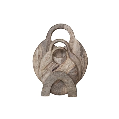 Creative Co-Op Schneidebretter aus Mangoholz, rund, mit Ständer, 3-teilig, natur Creative Co-Op Schneidebretter aus Mangoholz, rund, mit Ständer, 3-teilig, natur von Creative Co-op