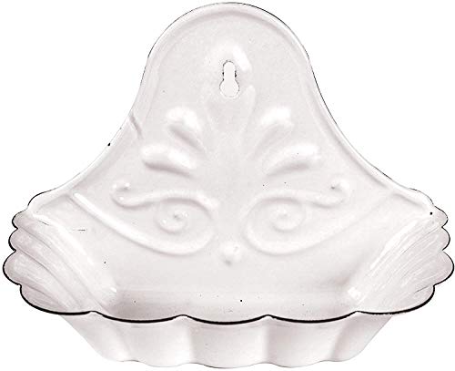 Creative Co-Op White Enameled Metal Soap Dish von Creative Co-op