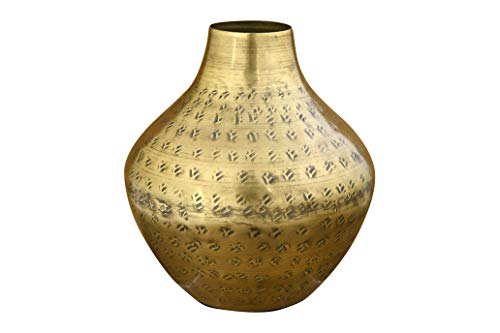 Creative Co-Op gehämmertem Metall Finish Vase, goldfarben antik-Optik, 5.75" von Creative Co-op