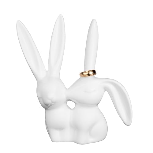 Creative Co-op Ceramic Bunny Rabbit Ring Holder von Creative Co-op