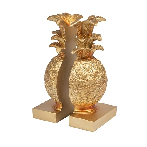 Creative Co-op Decorative Pineapple Resin Bookends, Gold, Set of 2 Dekorative Buchstützen aus Kunstharz, Ananas, 2 Stück, Harz Creative Co-op Decorative Pineapple Resin Bookends, Gold, Set of 2 Dekorative Buchstützen aus Kunstharz, Ananas, 2 Stück, Harz von Creative Co-op