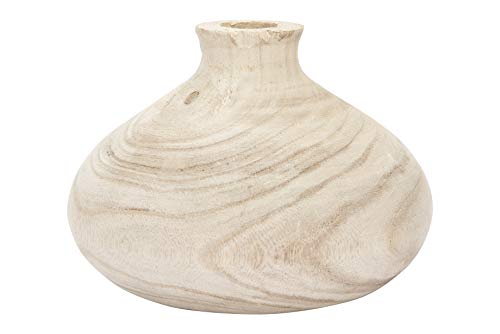 Creative Co-op Vase aus Paulownia-Holz, klein Dekorative Akzente, Paulowniaholz, Natürlich, Small von Creative Co-op