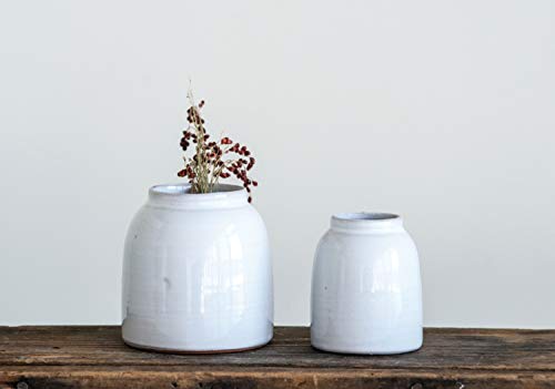 Creative Co-op White Terracotta (Set of Sizes) Vase, weiß von Creative Co-op