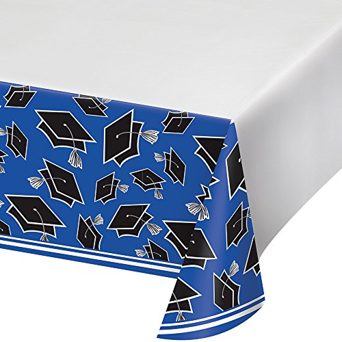 Creative Converting 320054 Plastic Tablecover, 54" x 102", Cobalt Blue von Creative Converting