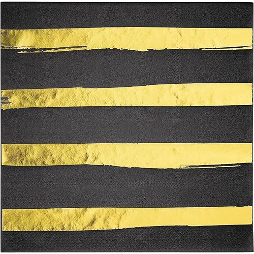 Creative Converting 329934 192-Count 3-Ply Lunch Paper Napkins Servietten, Papier, Touch of Color Samtfolie, Schwarz von Creative Converting