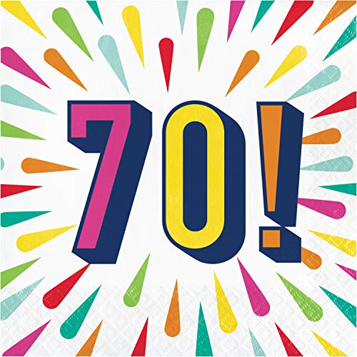 Creative Converting 346316 Servietten zum Geburtstag, 16,5 cm, mehrfarbig, 70 Stück von Creative Converting