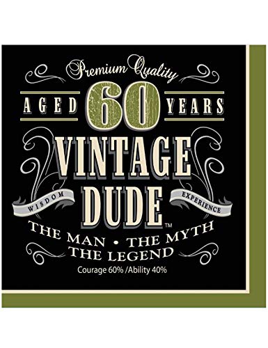 Creative Converting 661667 Servietten zum 60. Geburtstag, Vintage-Design, 16 Stück Creative Converting 661667 Servietten zum 60. Geburtstag, Vintage-Design, 16 Stück von Creative Converting