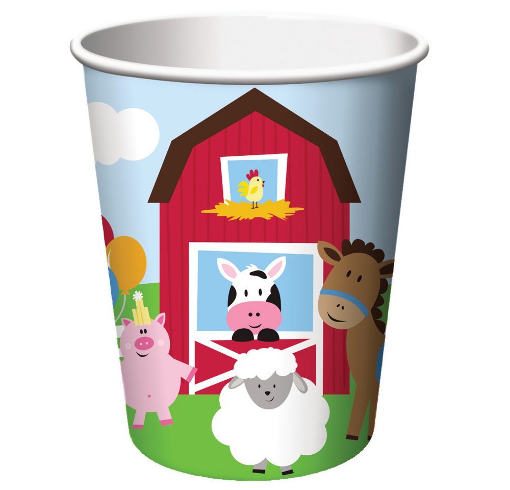 Creative Converting Becher Pappbecher Bauernhof Creative Converting Becher Pappbecher Bauernhof von Creative Converting