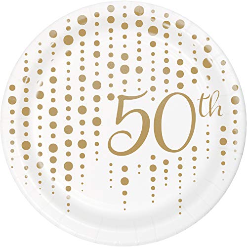 Creative Converting Dessertteller zum 50. Jahrestag, 17,8 cm von Creative Converting
