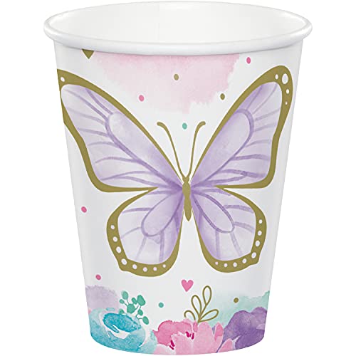 Creative Converting Goldene Schmetterlinge Pappbecher, 8 Karat. von Creative Converting
