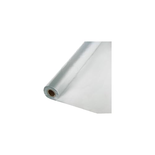 Creative Converting Kunststoff-Tischdecke, 30 m, silberfarben schimmernd von Creative Converting