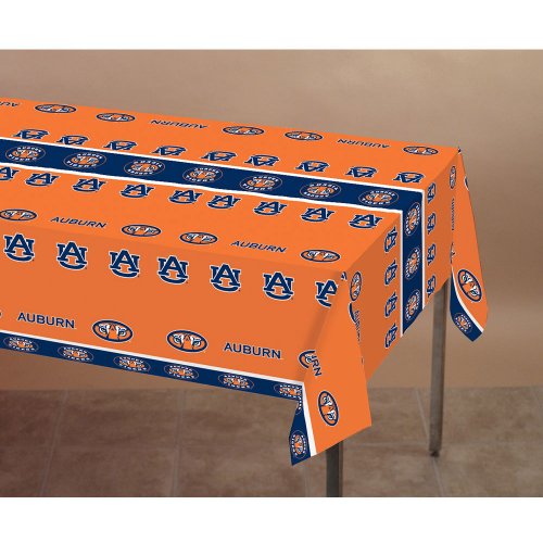 Creative Converting Pappteller, Auburn Tigers, 8 Stück Auburn University Tischdecke aus Kunststoff von Creative Converting