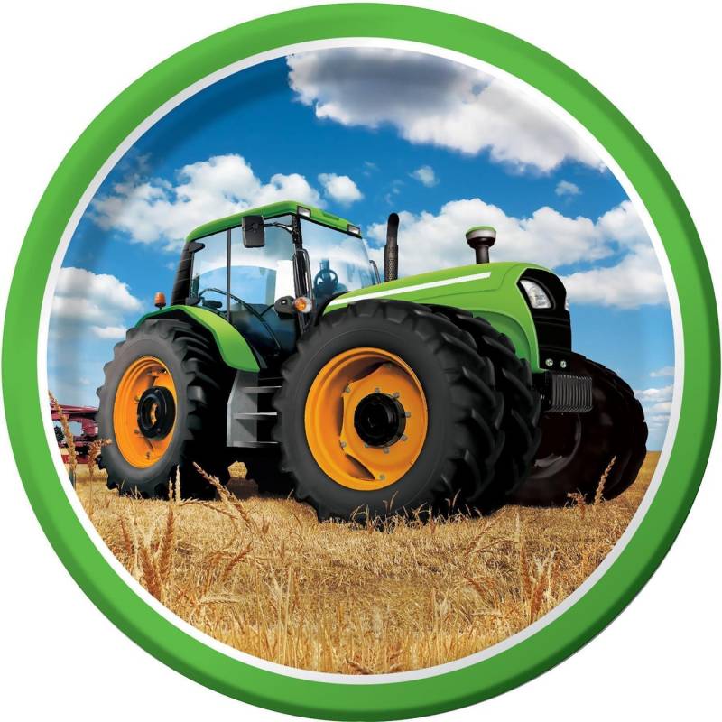 Creative Converting Pappteller Teller Tractor time, Ø23, 8Stk. von Creative Converting
