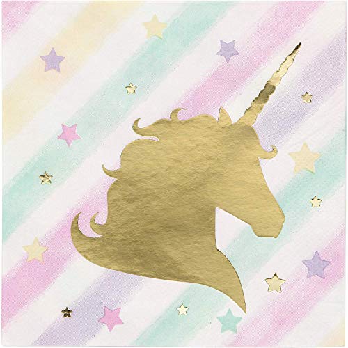 Creative Converting 329413 Einhorn 3-lagige Papierservietten, 16er Pack von Creative Converting