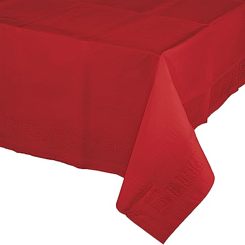 Creative Converting Rechteckige Papiertischdecke mit Kunststoffauskleidung, klassisch, Rot, 1 Stück, Einheitsgröße Creative Converting Rechteckige Papiertischdecke mit Kunststoffauskleidung, klassisch, Rot, 1 Stück, Einheitsgröße von Creative Converting