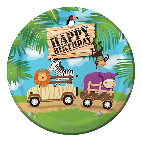 Creative Converting Safari Adventure Pappteller, 8 Stück, 22,2 cm, mehrfarbig von Creative Converting