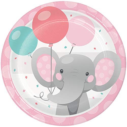 Creative Converting Enchanting Elephants Girl Dessertteller, 8 Stück von Creative Converting