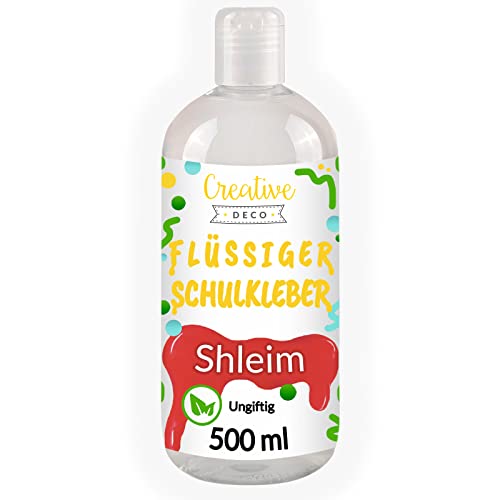 Creative Deco Bastelkleber für Schleim Flüssig-kleber PVA | 500 ml Klebstoff für Kunstprojekte Papier Karton | Slime Kleber zum Basteln | Glue | Waschbarer Schulkleber | Hohe Effizienz | Transparente Creative Deco Bastelkleber für Schleim Flüssig-kleber PVA | 500 ml Klebstoff für Kunstprojekte Papier Karton | Slime Kleber zum Basteln | Glue | Waschbarer Schulkleber | Hohe Effizienz | Transparente von Creative Deco