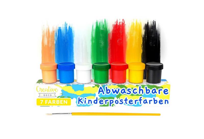 Creative Deco Fingerfarbe Fingerfarben Kinder Ungiftig Bastelfarben, auf Wasserbasis von Creative Deco