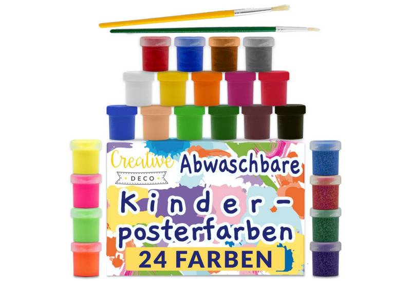 Creative Deco Fingerfarbe Fingerfarben Kinder Ungiftig Bastelfarben, auf Wasserbasis von Creative Deco