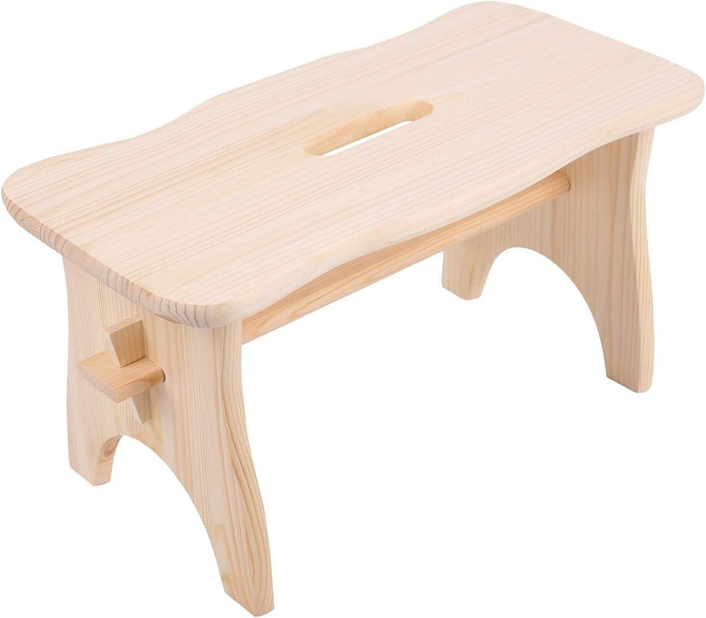 Creative Deco Fußhocker Fußbank Holz 38 x 19 x 21 cm Tritthocker Kinderhocker, leicht von Creative Deco