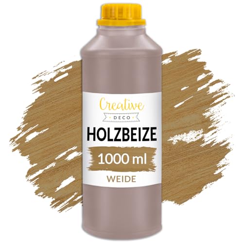 Creative Deco Holzbeize auf Wasserbasis | 1L | Weide Holz Farbe | Schnelltrocknender Lack Beige Hellbraun | Ungiftig | Varnish Für Holz, Holzverkleidungen, Beton, Ziegel, Tapeten | Hocheffizient Creative Deco Holzbeize auf Wasserbasis | 1L | Weide Holz Farbe | Schnelltrocknender Lack Beige Hellbraun | Ungiftig | Varnish Für Holz, Holzverkleidungen, Beton, Ziegel, Tapeten | Hocheffizient von Creative Deco