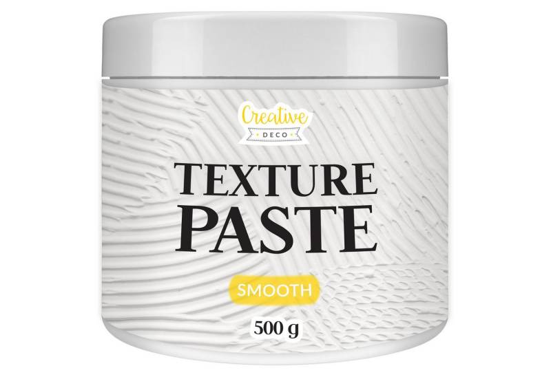 Creative Deco Malpaste Weiße Strukturpaste für Acrylmalerei 0,5 kg von Creative Deco