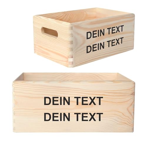 Creative Deco Personalisiert Geschenke Wunschtext Holzkiste ohne Deckel | Dein Eigener Beliebig Text Individuelles Geschenk | Geschenkkiste Geschenkbox | Für Frauen, Männer und Paar | 30 x 20 x 13 cm Creative Deco Personalisiert Geschenke Wunschtext Holzkiste ohne Deckel | Dein Eigener Beliebig Text Individuelles Geschenk | Geschenkkiste Geschenkbox | Für Frauen, Männer und Paar | 30 x 20 x 13 cm von Creative Deco