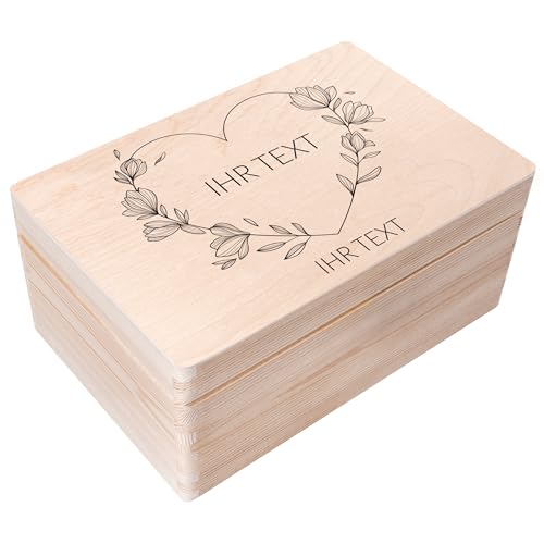 Creative Deco Personalisiert Geschenke Wunschtext Holzkiste | Dein Eigener Beliebig Text Individuelle Geschenk | Geschenkkiste Geschenkbox | Für Frauen, Männer und Paar von Creative Deco