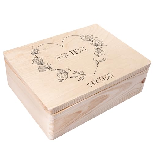 Creative Deco Personalisiert Geschenke Wunschtext Holzkiste | Dein Eigener Beliebig Text Individuelle Geschenk | Geschenkkiste Geschenkbox | Für Frauen, Männer und Paar von Creative Deco