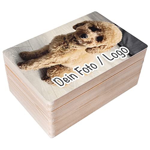 Creative Deco Personalisierte Geschenke Fotogeschenke Holzkiste | Dein Eigenes Foto und Bild Individuelle Geschenk | Geschenkkiste Geschenkbox | Für Frauen, Männer und Paar | 30 x 20 x 14 cm von Creative Deco